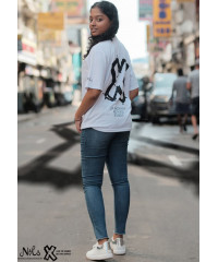 LEAD THE CHANGE BAGGY FIT WHITE UNISEX T SHIRT