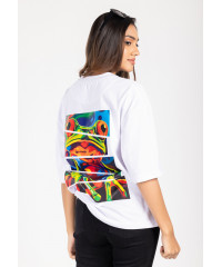 PRINTED FROG WHITE T SHIRT