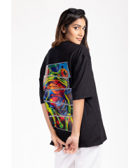 PRINTED FROG BLACK T SHIRT
