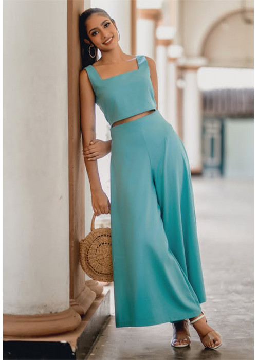 WILLOW BLUISH GREEN CROP TOP 