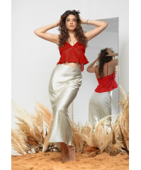 HAILEY RED CROP BLOUSE