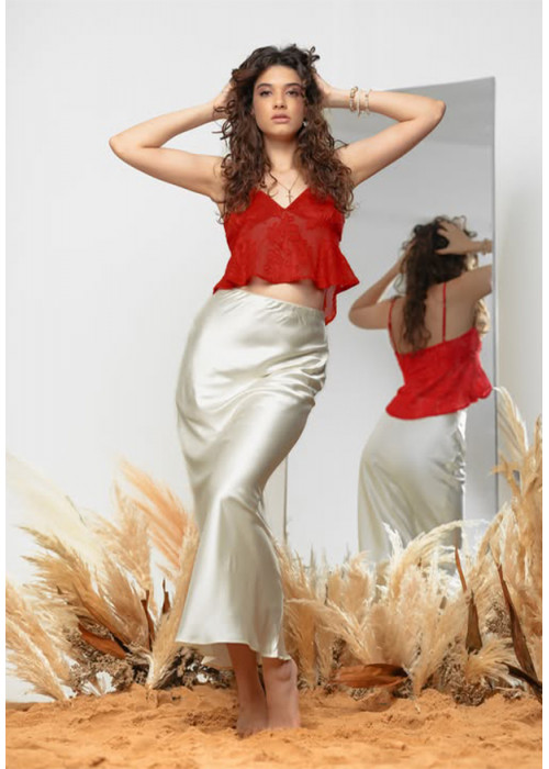 HAILEY RED CROP BLOUSE