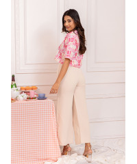 ARLA PRINTED PINK CROP TOP