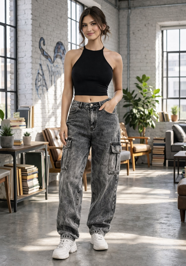 ISSABEL HALTER NECK BLACK  TOP