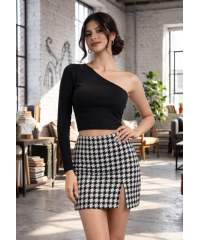 SALMA BLACK ONE SHOULDER TOP