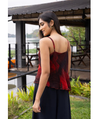 ERLA MAROON STRAP TOP