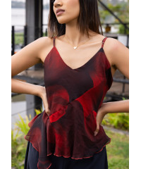 ERLA MAROON STRAP TOP