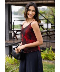 ERLA MAROON STRAP TOP