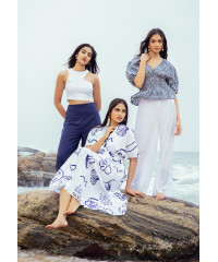 MIRA BLUE  WIDE LEG PANT