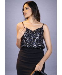 LORA SILVER V NECK SKINNY