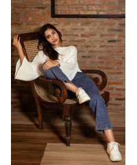 ALESSIYA WHITE WIDE SLEEVE CROP TOP