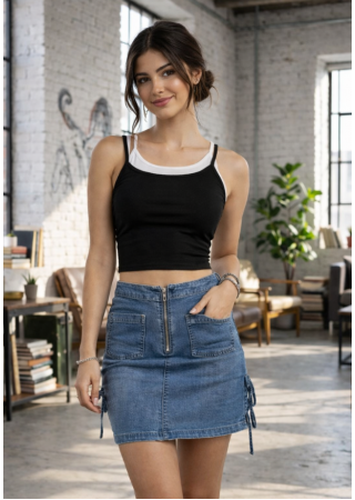 CLEO DOUBLE BLACK & WHITE SKINNY