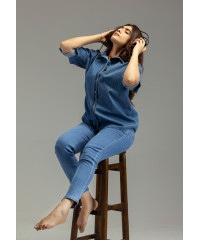 LILLY FRONT BUTTON DENIM PANT