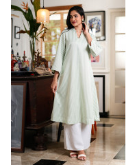 TAHIRA GREEN STRIPE KURTA