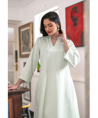 TAHIRA GREEN STRIPE KURTA