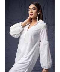 AYARA WHITE KURTHA