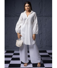 AYARA WHITE KURTHA