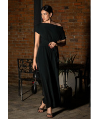 COLD SHOULDER BLACK JUMPSUIT