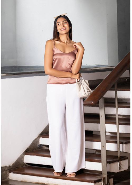 LORA BROWN V NECK  SKINNY