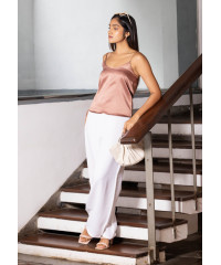 LORA BROWN V NECK  SKINNY