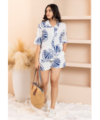 OLIVIA BLUE PRINTED SHORT
