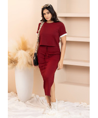 WHITNEY MAROON SKIRT