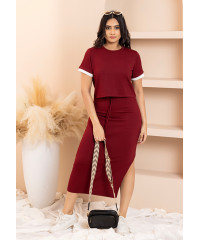 WHITNEY MAROON SKIRT