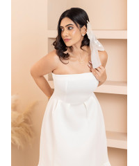 MILKY WHITE TUBE DRESS