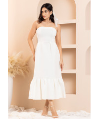 MILKY WHITE TUBE DRESS