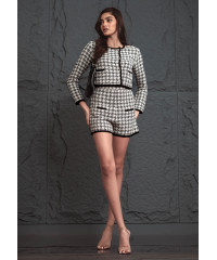 NEVA BLACK AND WHITE CHECK JACKET