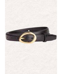 WOMEN'S BLACK BELT WITH PIN BUCKLE 