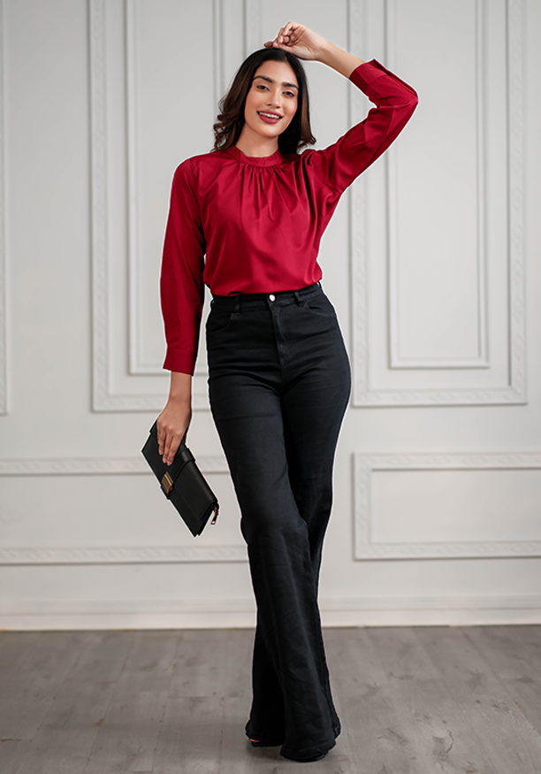 LAURIN HIGHNECK BLOUSE