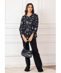BLACK LISA LONG SLEEVE BLOUSE