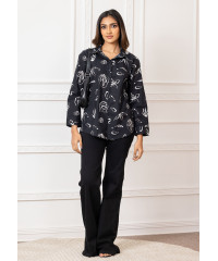 BLACK LISA LONG SLEEVE BLOUSE