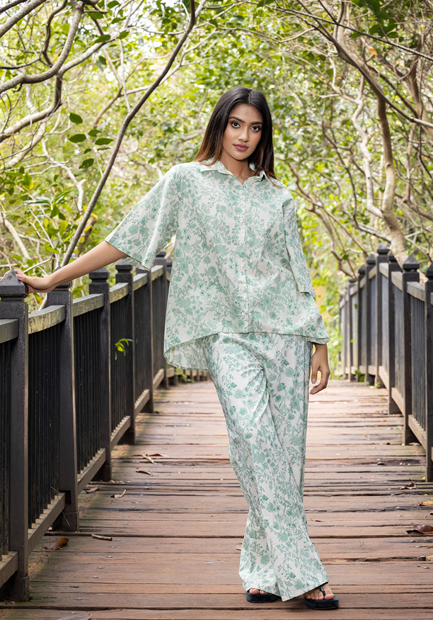 ZAREL LIGHT GREEN OFFICE PANT 