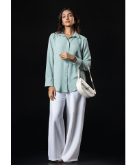 LISA LONG SLEEVE GREEN BLOUSE