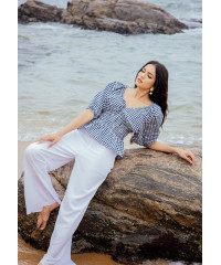 MIRA WHITE WIDE LEG PANT