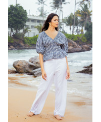 MIRA WHITE WIDE LEG PANT