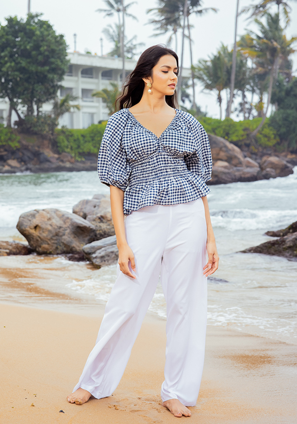 MIRA WHITE WIDE LEG PANT Nilsonline