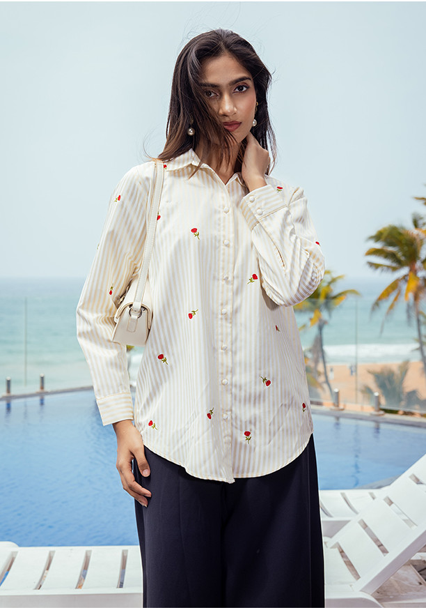 ZERAH EMB YELLOW BLOUSE