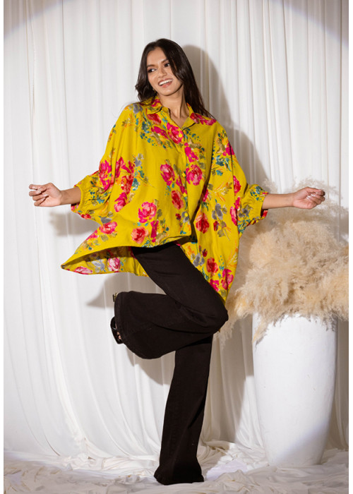 SHIFRA BAGGY YELLOW SHIRT