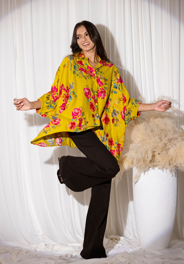 SHIFRA BAGGY YELLOW SHIRT