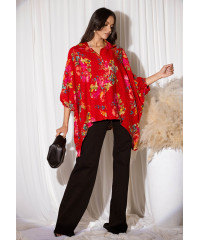 SHIFRA BAGGY RED SHIRT