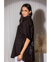 ASHIA BATIK BLACK SHIRT 