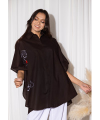 ASHIA BATIK BLACK SHIRT 