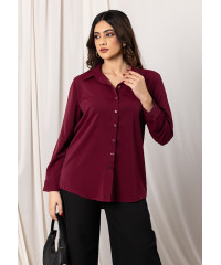 LISA LONG SLEEVE MAROON BLOUSE