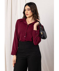LISA LONG SLEEVE MAROON BLOUSE