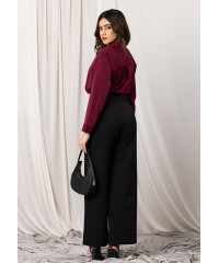 LISA LONG SLEEVE MAROON BLOUSE