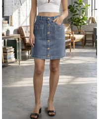 CALLIE SHORT BLUE STRIPE SKIRT