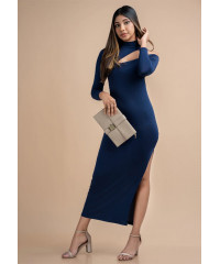 SHOULDRE CUT POLO DRESS